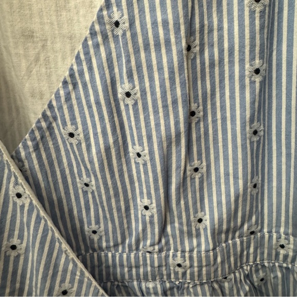 5/$20 LOFT Blue and White Striped wrap Dress - Picture 7 of 8